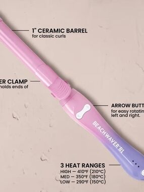 BEACHWAVER B1 Pink to Lavender Curling Iron